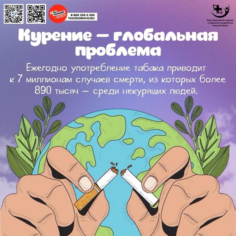 с 26 мая по 1 июня 2025 года Неделя отказа от табака (в честь Всемирного дня без табака 31 мая)